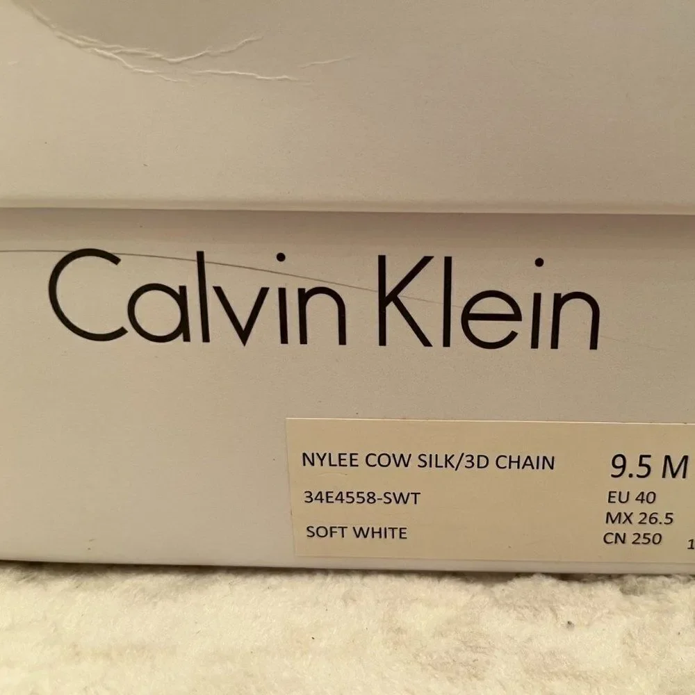 Calvin Klein Womens Nylee Leather Pointed Toe Special Occasion Ankle Strap S 9,5